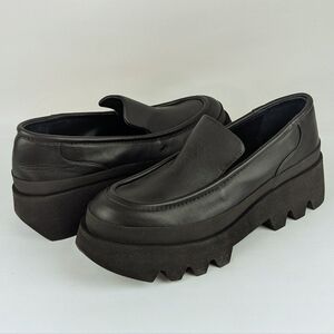 Paloma Barceló Teseo Iris Saw Edge Platform Loafer Moka Brown EU41 US 10.5 NIB